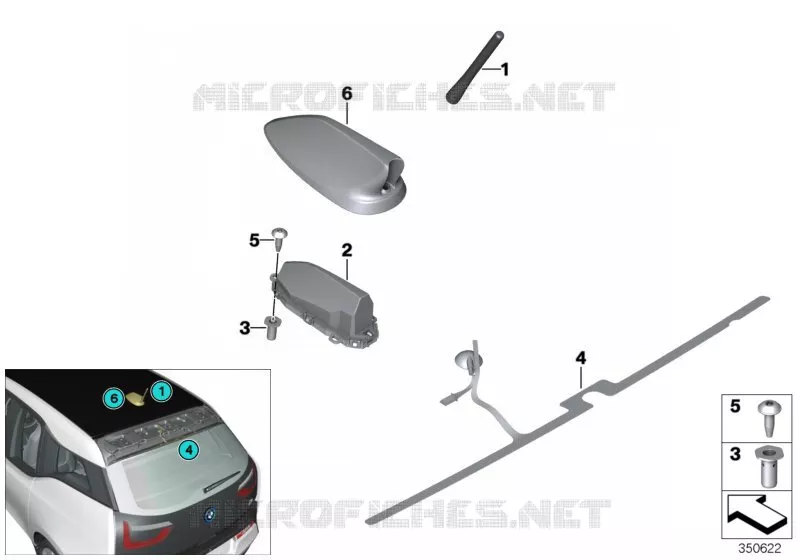 Pièces dantenne BMW BMW i3 2018 i3 A i3 120Ah Rex