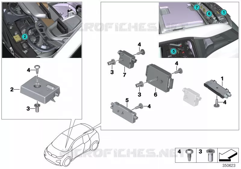 Pièces dantenne Diversity BMW BMW i3 2017 i3 A i3 120Ah