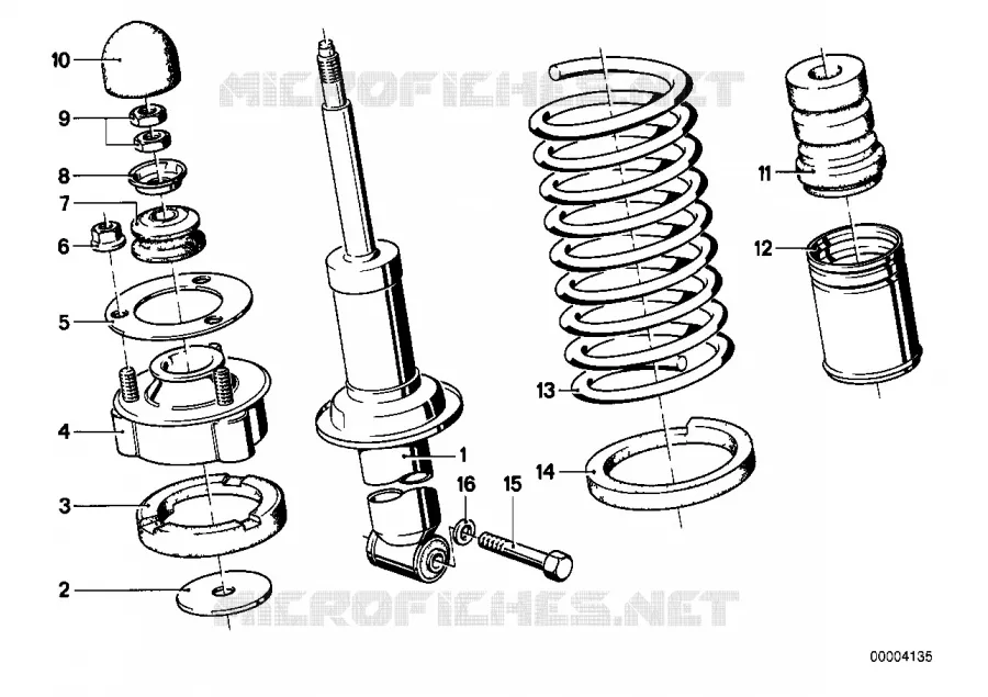 Pieces de jambe de suspension ar BMW BMW Série 6 1982 628CSi A 628CSi