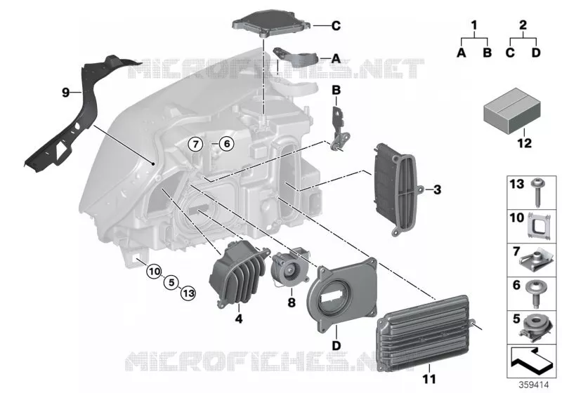 Pièces détachées projecteur à LED BMW BMW X3 2013 X3 18d N X3 18d