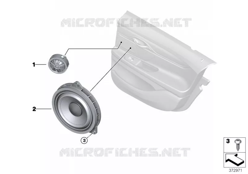 Pieces porte arriere systeme top-hifi BMW BMW Série 7 2015 750Li A 750Li