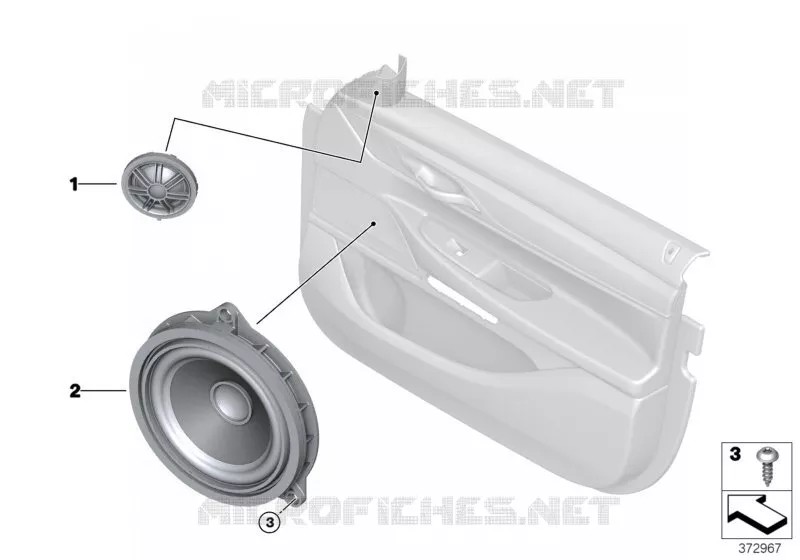 Pieces porte avant systeme hifi BMW BMW Série 7 2018 730Li A 730Li
