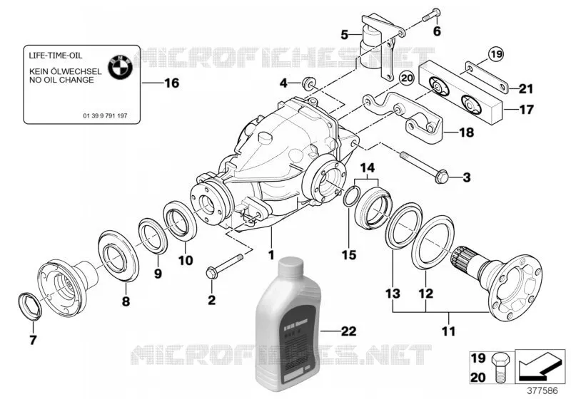 Pont arriere-mecanisme de cde/sortie BMW BMW Série 3 2004 320Cd N 320Cd