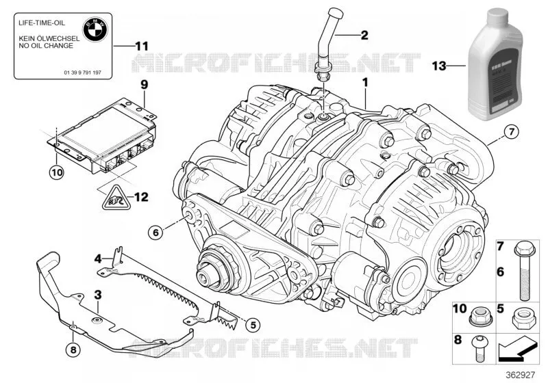 Pont arriere-mecanisme de cde/sortie BMW BMW X5 2008 X5 M A X5 M