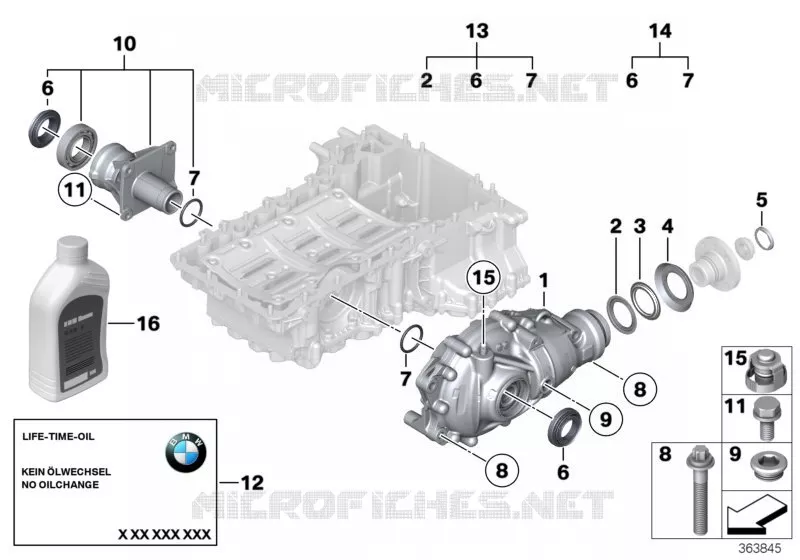 Pont avant élément véh.à trans.intégrale BMW BMW X3 2006 X3 3.0sd N X3 3.0sd