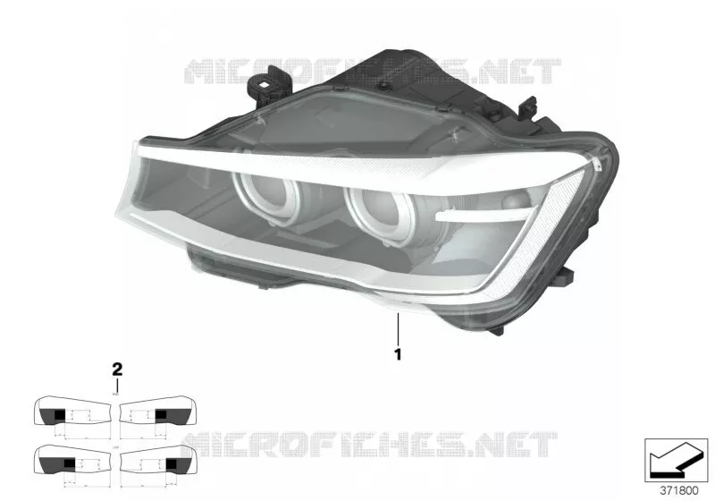 Projecteur BMW BMW X3 2013 X3 20dX N X3 20dX