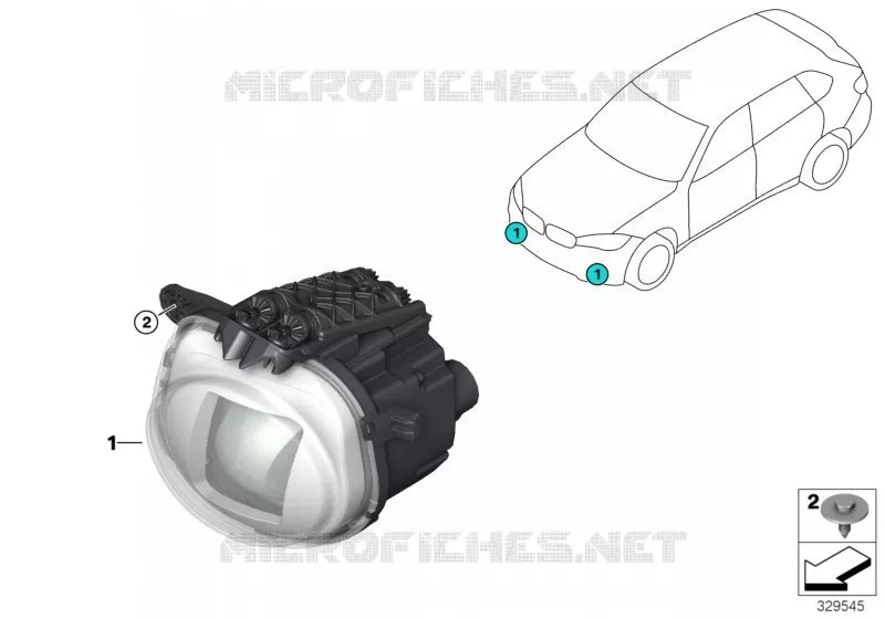 Projecteur déclairage ciblé BMW BMW X5 2013 X5 40eX A X5 40eX
