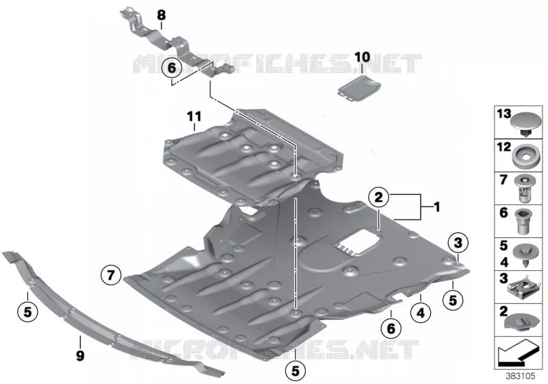 Protection de compartiment moteur BMW BMW Série 2 2016 230i N 230i