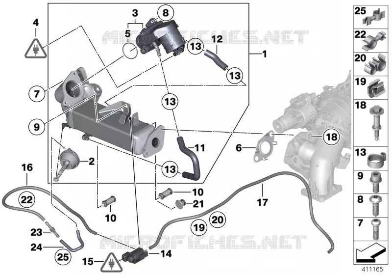 Réduction des gaz déchappement-Refroid. BMW BMW X4 2013 X4 35dX N X4 35dX