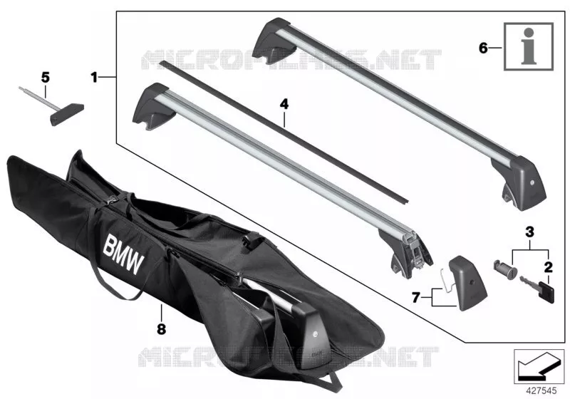 Support de barre de toit BMW BMW X3 2013 X3 18d N X3 18d