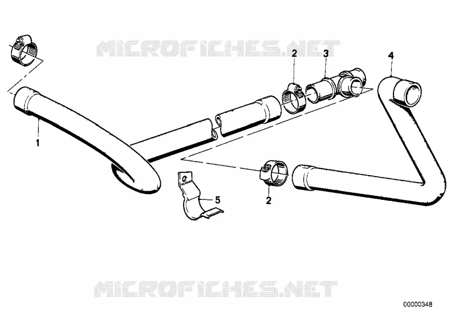 Systeme de refroidissement - durit BMW BMW Série 6 1979 635CSi A 635CSi