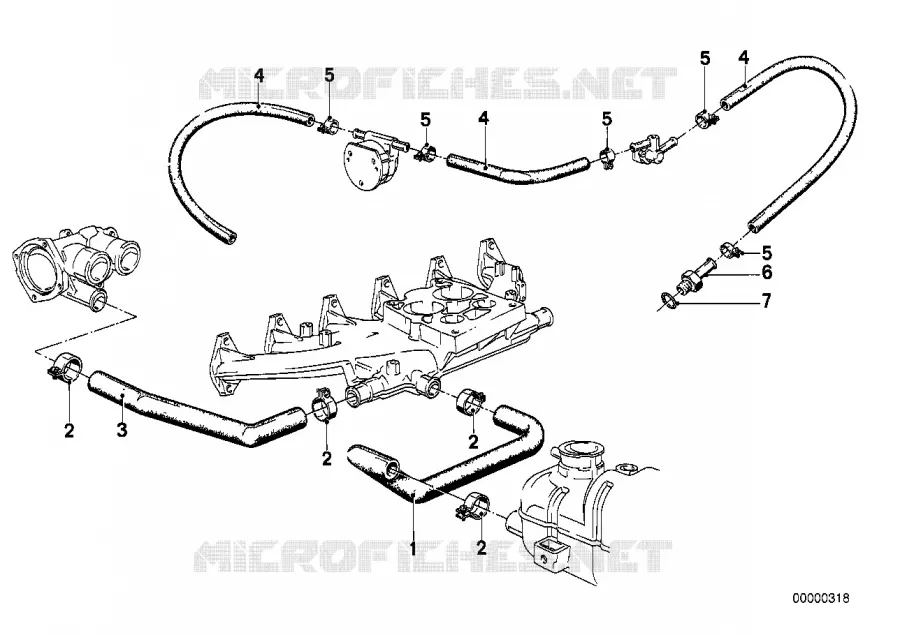 Systeme de refroidissement - durit BMW BMW Série 7 1976 730 M 730
