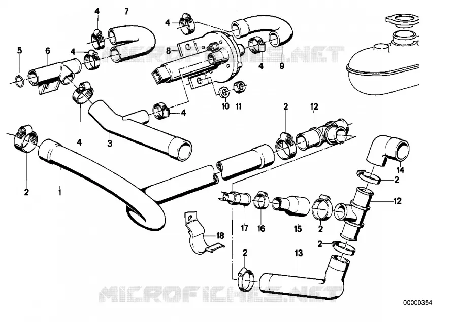 Systeme de refroidissement - durit BMW BMW Série 7 1985 735i A 735i