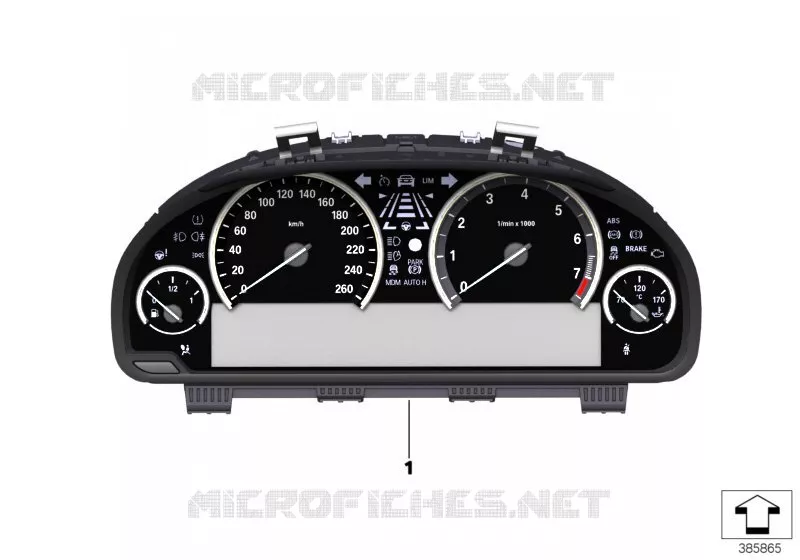 Tableau de bord BMW BMW Série 7 2008 730Li A 730Li