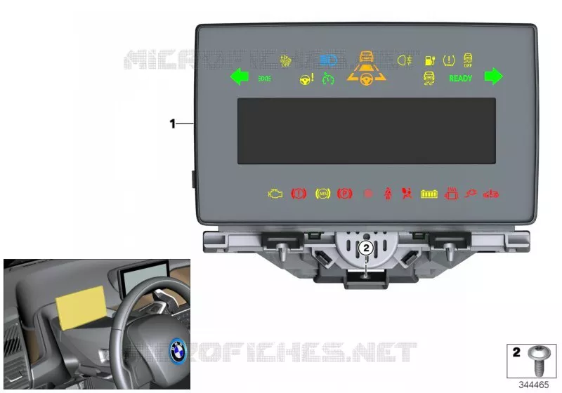 Tableau de bord BMW BMW i3 2017 i3 A i3s 120Ah
