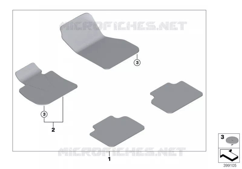 Tapis de sol Velours BMW BMW Série 2 2017 220d N 220d