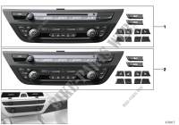 Façade de commande radio/climatisation pour BMW 520dX
