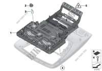Unité interrupteurs pavillon base pour BMW 750Li