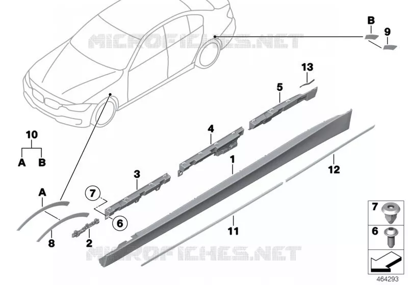Cache bas de caisse / passage roue BMW BMW Série 3 2011 316d N 316d