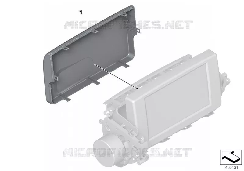 Cache écran central CID BMW BMW Z4 2006 Z4 M3.2 N Z4 M3.2