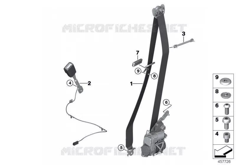 Ceinture de sécurité REMA avant BMW BMW Série 7 2018 740Li A 740Li