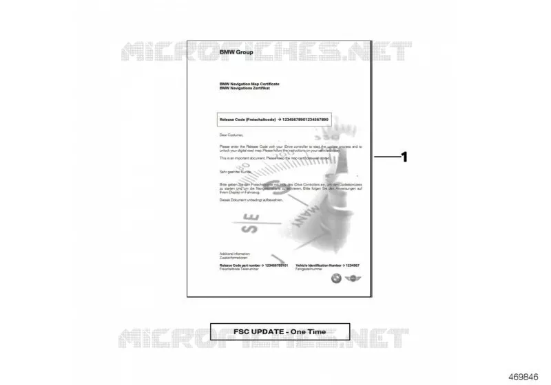 Code dactiv.mise à jour 1 an NAV CIC-H BMW BMW Série 7 2007 760Li A 760Li