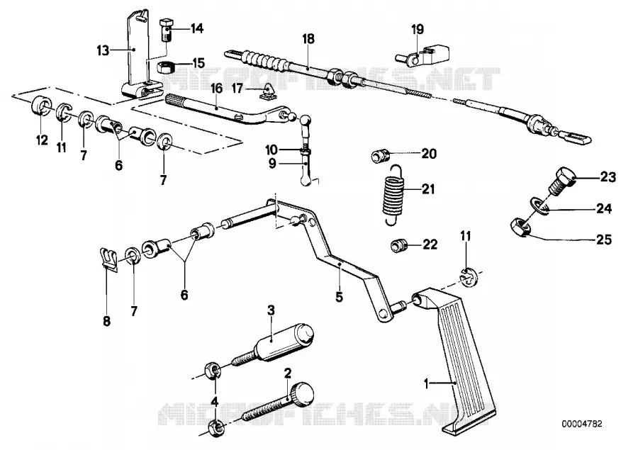 Commande daccelerateur/cable BMW BMW Série 3 1975 320 M 320