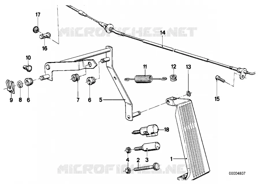 Commande daccelerateur/cable BMW BMW Série 7 1979 732i M 732i