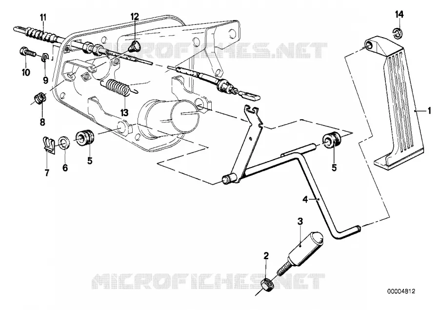 Commande daccélérateur/câble Bowden LHD BMW BMW Série 6 1979 635CSi A 635CSi