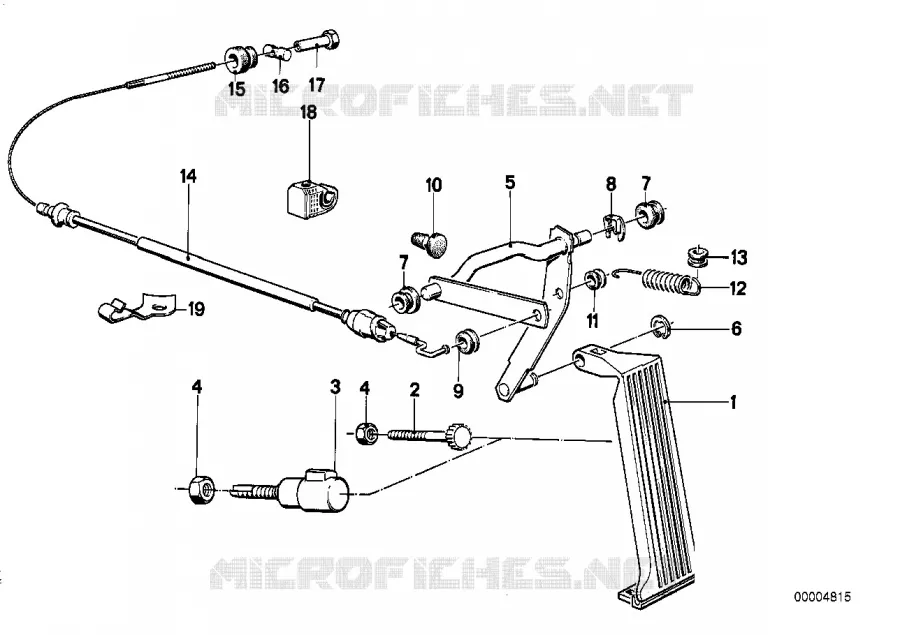 Commande daccélérateur/câble Bowden LHD BMW BMW Série 6 1983 M635CSi M M635CSi