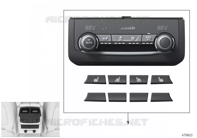 Commande de chauffage/climatisation ar BMW BMW Série 5 2019 520d N 520d