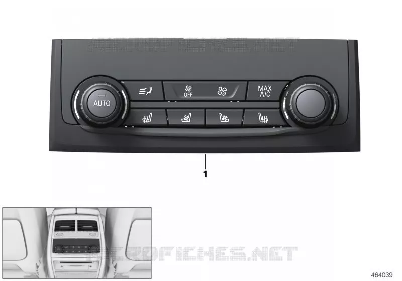 Commande de chauffage/climatisation ar BMW BMW Série 7 2015 740LdX A 740LdX