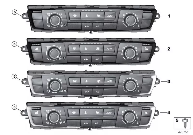 Commande de climatiseur BMW BMW Série 3 2012 330d N 330d