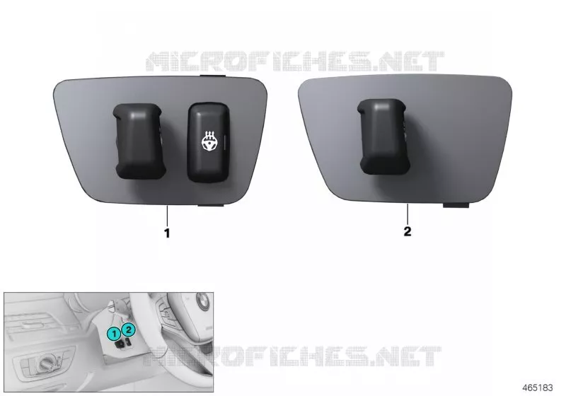 Commut. réglage/chauff colonne direction BMW BMW X7 2017 X7 30dX A X7 30dX