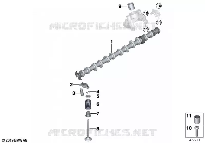 Distribution, arbre à cames, échappement BMW BMW Série 7 2014 740Li A 740Li