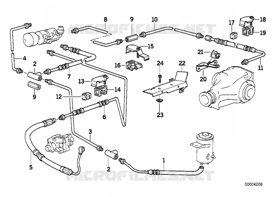 Fixation de la commande EH de fermeture BMW BMW Série 5 1992 525ix M 525ix