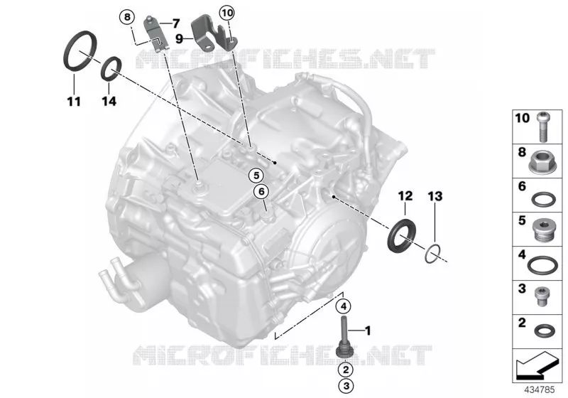 GA8F22AW éléments rapportés/joints BMW BMW Série 2 2014 218d N 218d