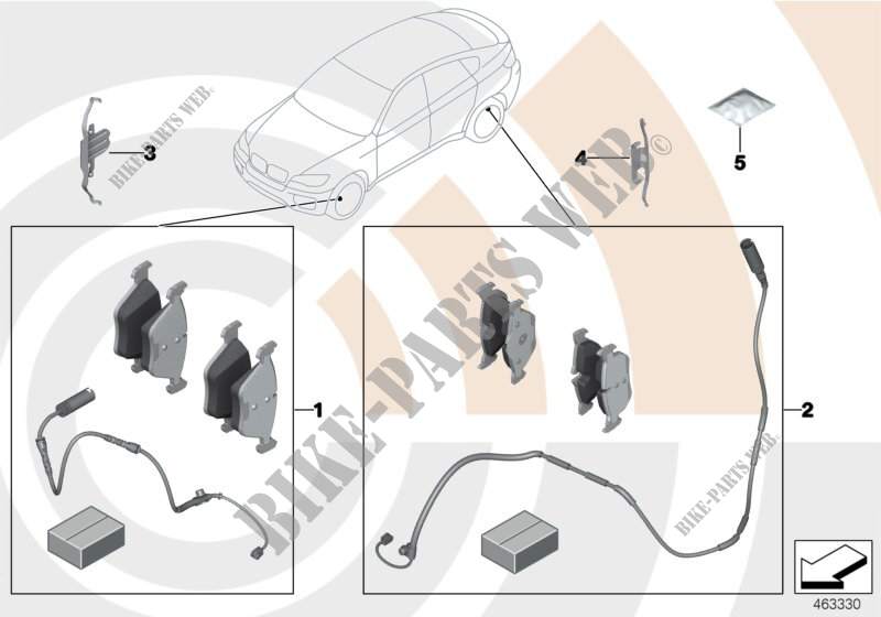Kit service plaquettes frein/Value Line pour BMW X6 50iX