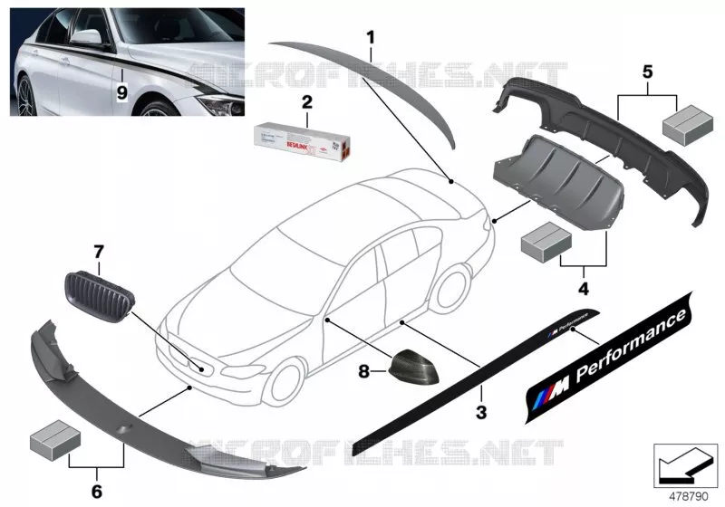 M Performance accessoires aérodynamiques BMW BMW Série 5 2010 M5 N M5