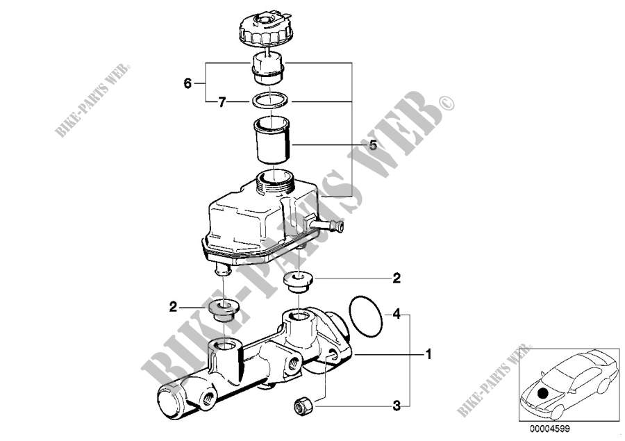 Maitre cylindre de frein/vase dexp. pour BMW 730i