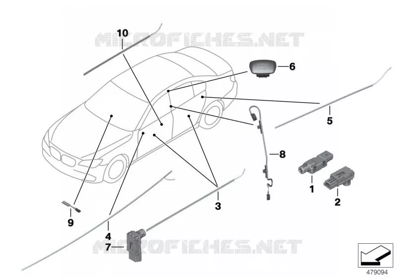 Module à LED / fibre optique BMW BMW Série 5 2013 520d A 520d
