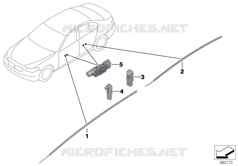 Module à LED / fibre optique BMW BMW Série 5 2013 520dX N 520dX