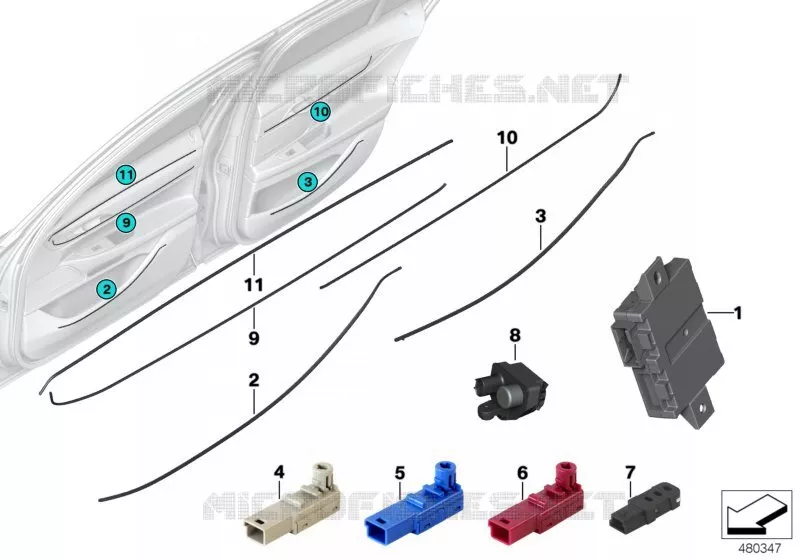 Module à LED/fibre opt. boitier électr. BMW BMW Série 7 2014 730LdX A 730LdX