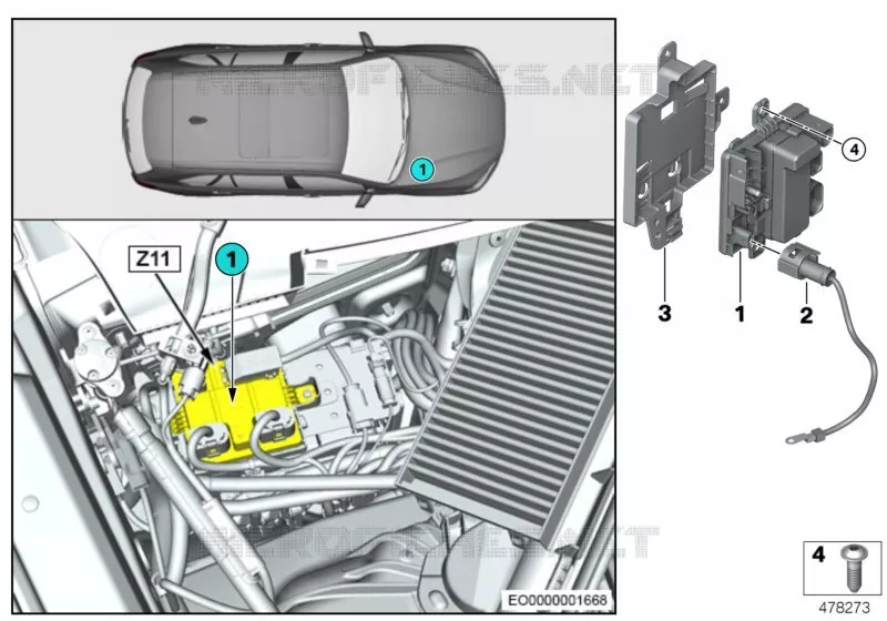 Module dalimentation intégré Z11 BMW BMW X6 2013 X6 50iX 4.0 A X6 50iX 4.0