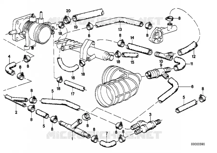 Moteur à commande par dépression BMW BMW Série 3 1987 320i M 320i