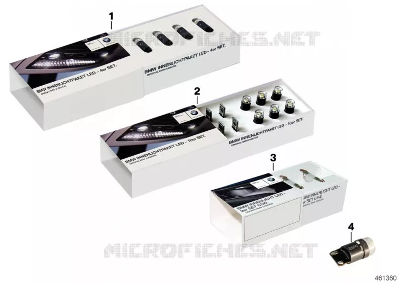 Pack déclairage intérieur à LED BMW BMW X1 2009 X1 20i N X1 20i