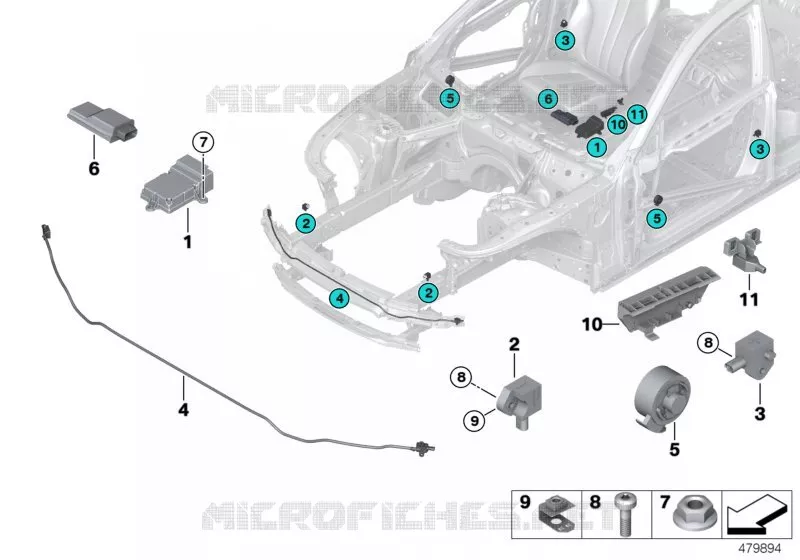 Pièces électriques dairbag BMW BMW Série 7 2018 730Li A 730Li