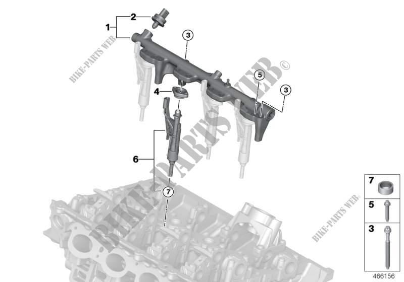 Rail haute pression / injecteur pour BMW 530i