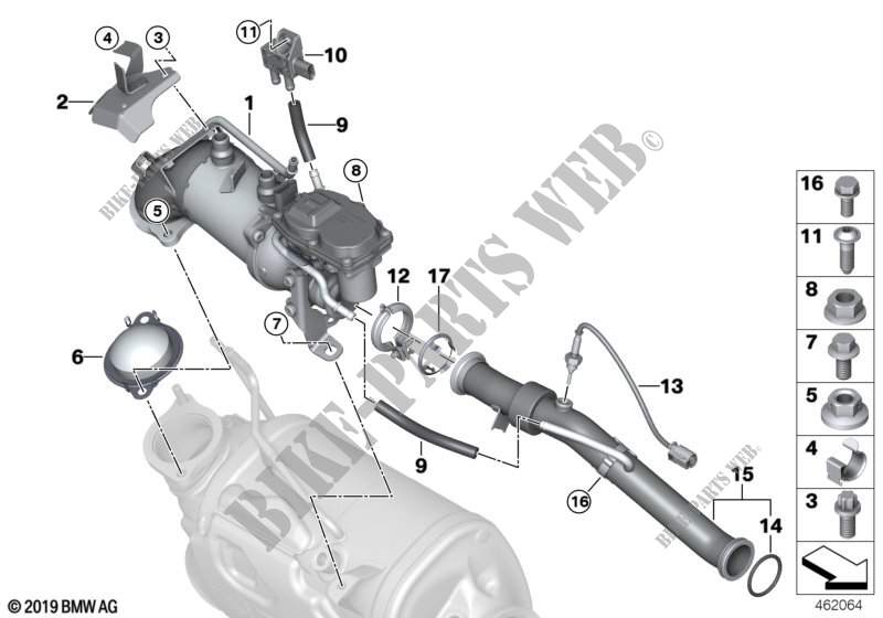 Réduction des gaz déchappement Refroid. pour BMW 730Ld
