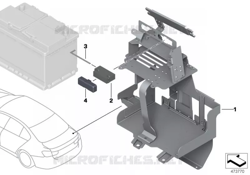 Support de batterie BMW BMW Série 3 2011 320d ed N 320d ed